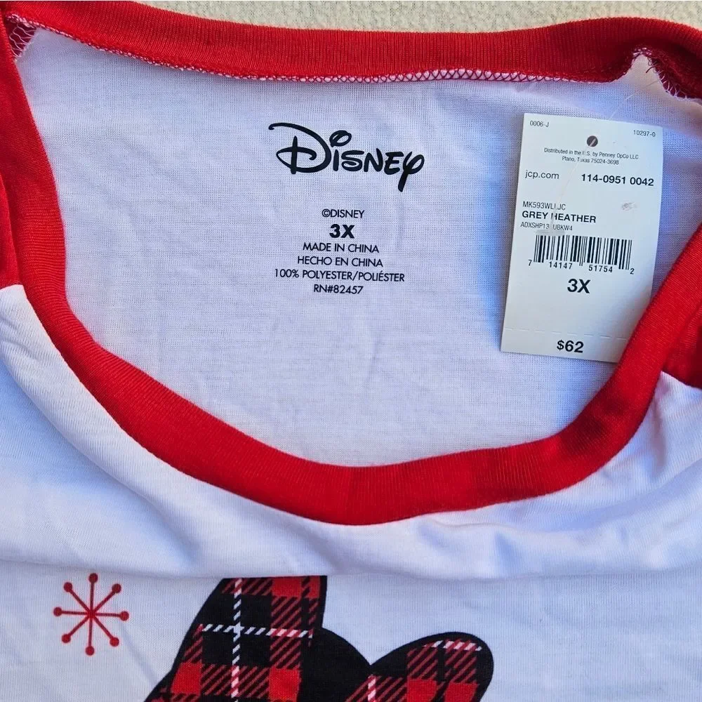 Disney Minnie and Mickey Mouse PJ Set Size 3X - Picture 7 of 16